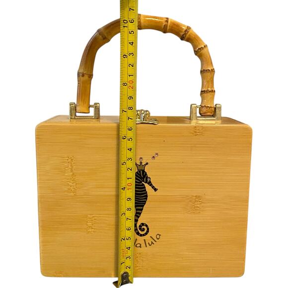 RARE Hula Lula Rex Mardi Gras Ladies Wooden Purse Decorative Bling Handbag - Picture 7 of 16